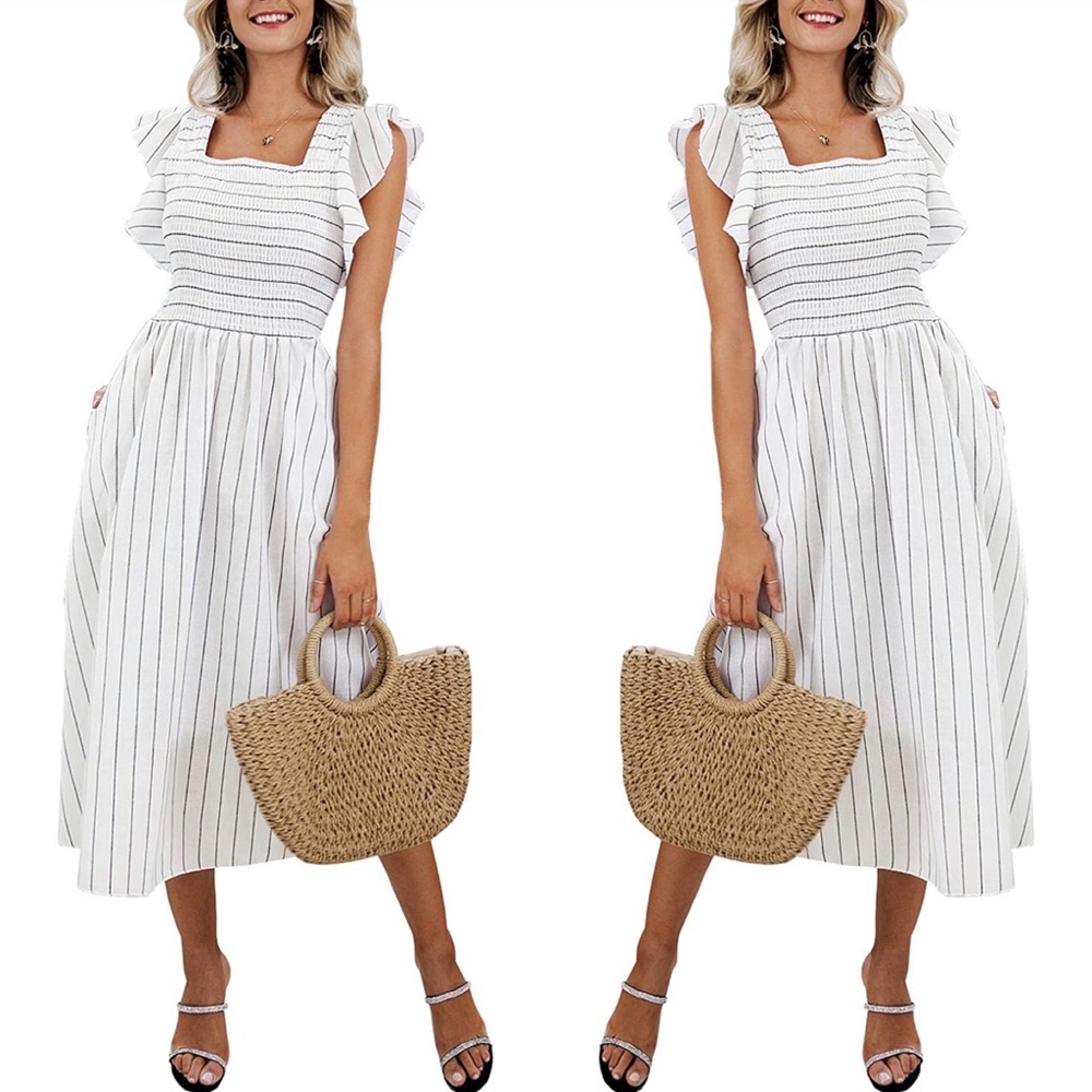 NWT Striped linen dress